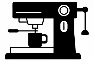 espresso machine silhouette vector illustration