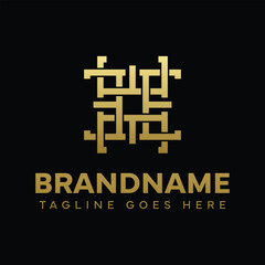 Obraz premium Letters EEEE Ornament Logo, symbolizing elegance, harmony, and creativity