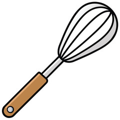 Whisk illustration flat vector design