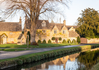Obraz premium Lower Slaughter In The Cotswolds, England