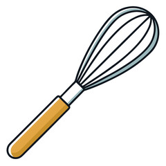 Whisk illustration flat vector design