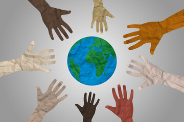 World day as diverse cultures and multiculturalism society and international tolerance celebration...