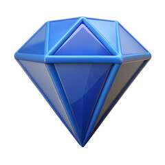 3D Diamond Icon – Cartoon Plastic Style