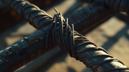 Steel fixer securing reinforced bars for a bridge deck under construction. Featuring precision and durability