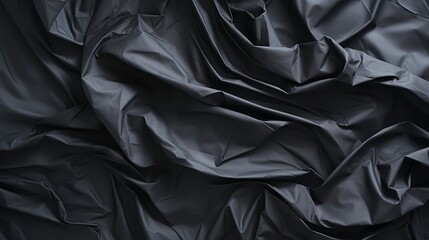 Obraz premium monochrome black wrinkled paper