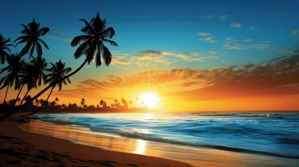 Obraz premium serene blue and gold brochure