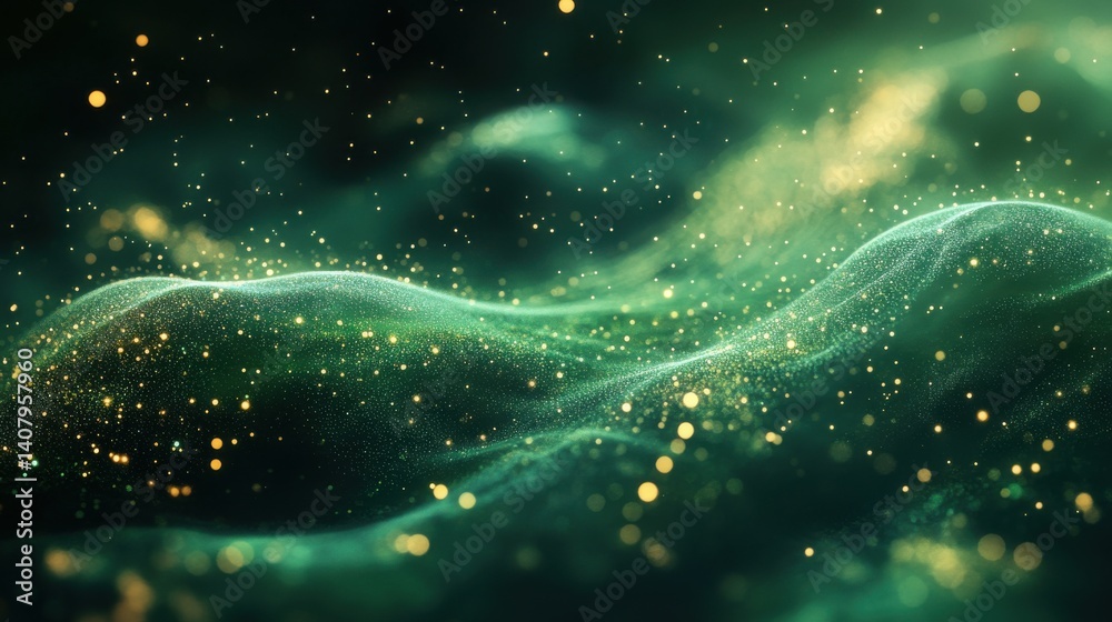 Poster green abstract dynamic background