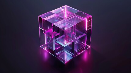 Abstract Glass Cube