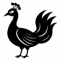Fototapeta premium Peacock Silhouette – Clean Vector Art