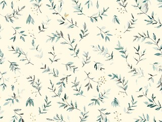 seamless pattern with flowers and leaves, floral pattern for textile design and digital papers, seamless background with green leaves, seamless floral pattern, seamless pattern with leaves