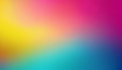 Colorful pink, yellow, and turquoise gradient noisy grain background texture, vibrant and dynamic design for creative projects