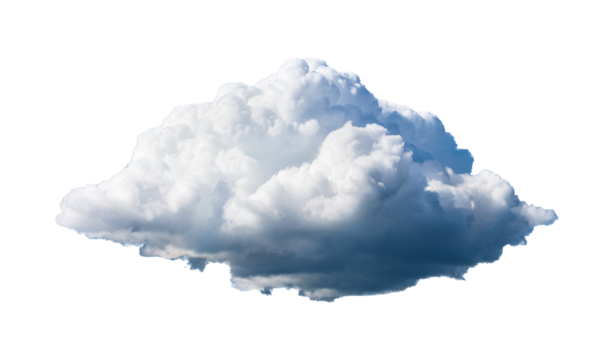 Luminous Cumulus Cloud with Shaded Base