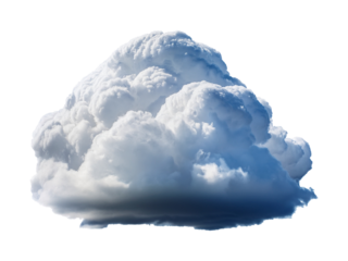 Towering White Cumulus Cloud with Darkening Base