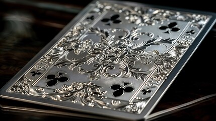 A breathtaking playing card made from pure silver