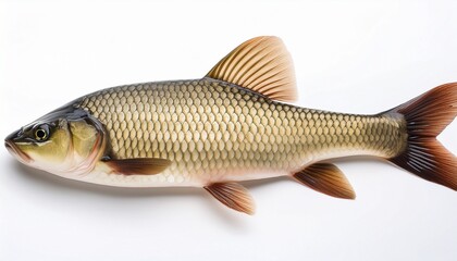 freshwater fish isolated on white background studio shot close up view