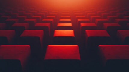 Obraz premium Abstract Red Cubic Pattern