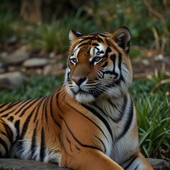 Obraz premium tiger in the zoo