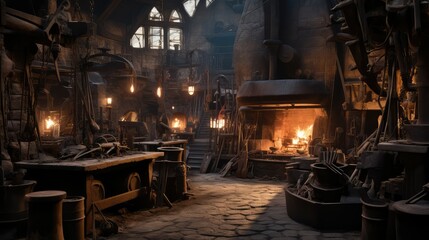 workshop black industrial