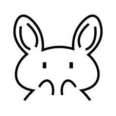 rabbit icon on white background