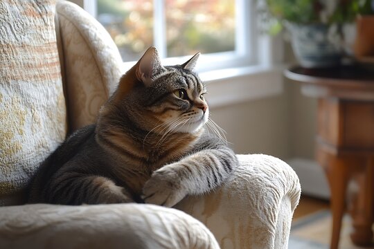 cat on the sofa
