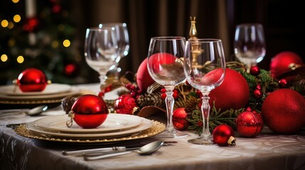 elegant red ornaments