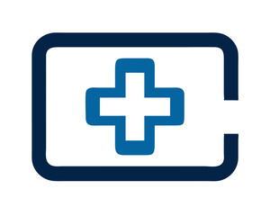 Obraz premium Medical Cross Icon Symbolizing Health and Care 