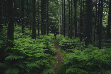 Fototapeta premium path, forest, nature, flower