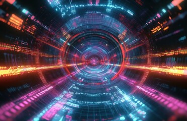 Fototapeta premium Abstract Background of Science Technology and Big Data Concept with Data and Communication Structure of Points and Lines