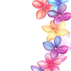 Fototapeta premium Colorful flowers design floral background pastel petals blossom nature beauty botanical illustration