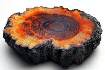 Obraz premium tree cross section growth rings