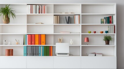 minimalist bookshelf office