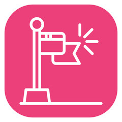 Minimalist Line Art Success Rounded Square Icon