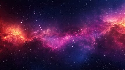 Naklejka premium Cosmic nebulae in vibrant hues of space
