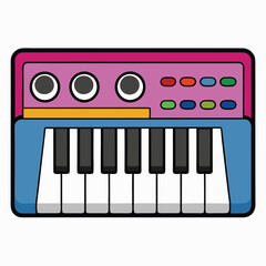 Synthesizer illustration flat vector design