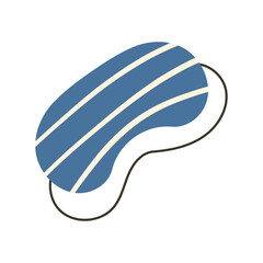 Sleep mask. Eye accessory for sleeping and traveling. Flat vector illustration isolated on white background.