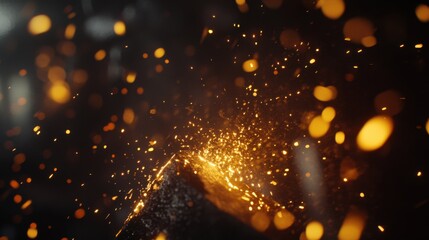 Obraz premium Blacksmith shaping molten metal with a hammer on an anvil. Featuring strength and tradition