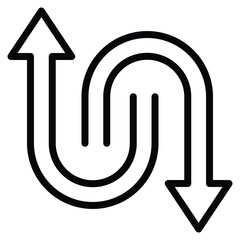 Reuse icon line vector illustration