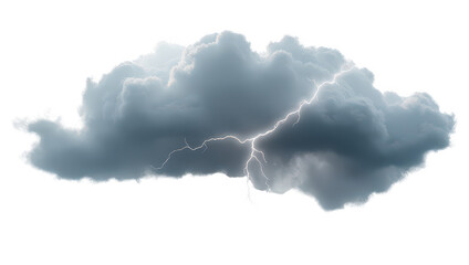 Dramatic Thundercloud with Lightning Bolt