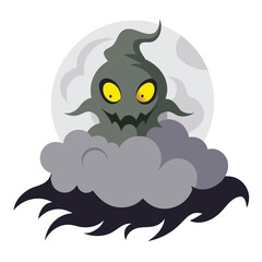 Halloween fog isolated clipart on white background