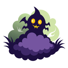 Halloween fog isolated clipart on white background