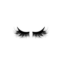 Dramatic False Eyelashes on Transparent background - Beauty and Makeup Concept