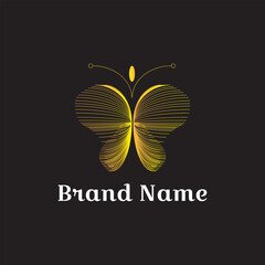 Abstract floral design with butterfly, a natural  symbol for eco business.