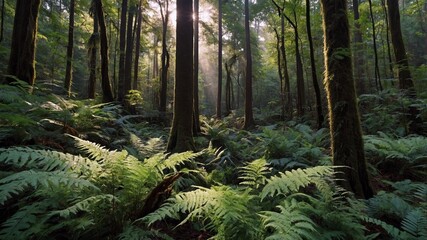  Forest Scenery: Tall Trees and Autumnal Colors