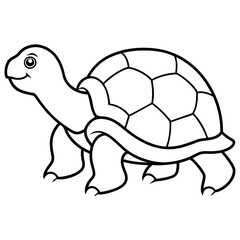 Simple Tortoise Vector Drawing