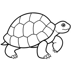 Simple Tortoise Vector Drawing