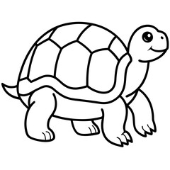 Simple Tortoise Vector Drawing