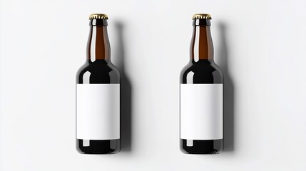 Dark Bottles with Blank Labels
