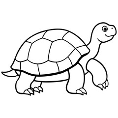 Simple Tortoise Vector Drawing