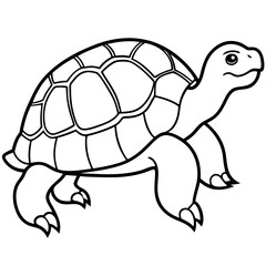 Simple Tortoise Vector Drawing