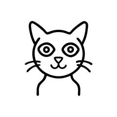 Fototapeta premium Owl icon with big eyes